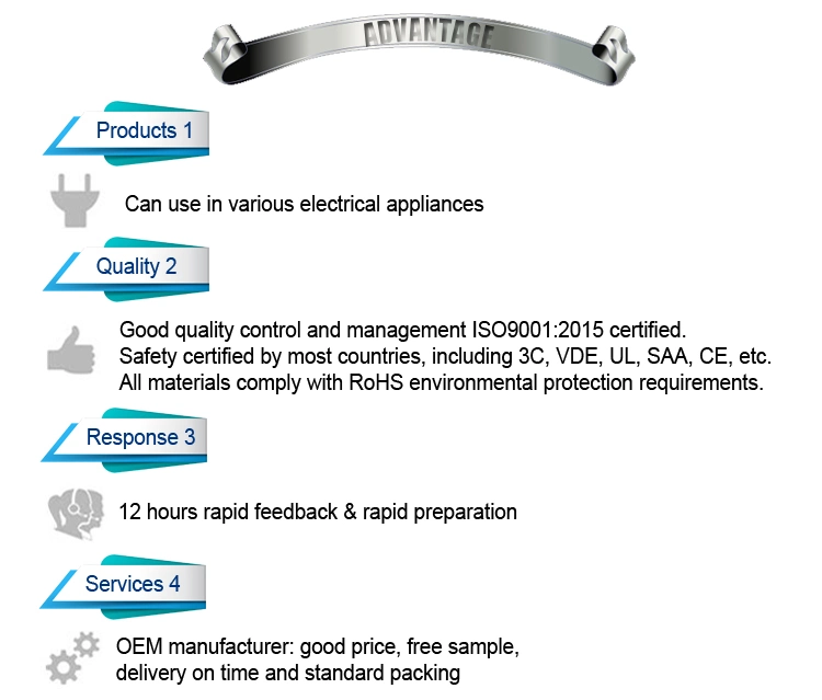 OEM Factory UK Power Cord with C13 Connector for BS Certification