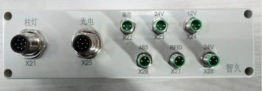 M12 Plate Connector 8pin Male After Panel with M16 Hole