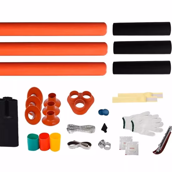 Accessoires extérieurs à haute tension de câble de noyau du kit 35kv 3 d'arrêt de rétrécissement de la chaleur