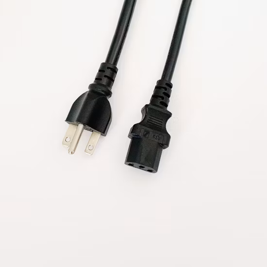Cordon d'alimentation AC approuvé UL avec prise standard NEMA5-15 Us vers connecteur IEC320 C13