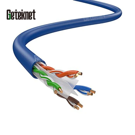 Gcabling UTP LAN Cat5e CAT6 CAT6A Câble de communication d'ordinateur torsadé 4 paires de fil solide en cuivre Données intérieures Cat 6 Câble Ethernet réseau